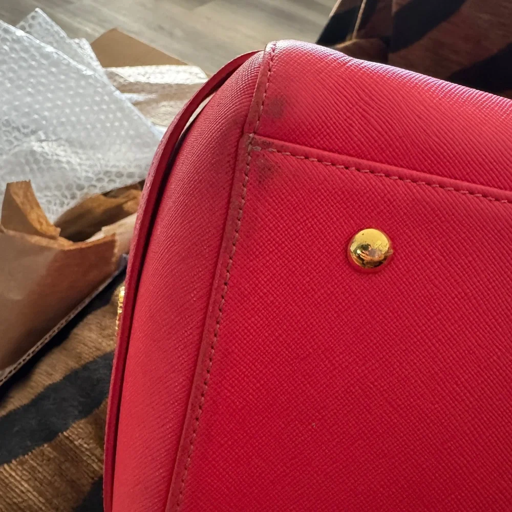MCM Vibrant Pink Shoulder Bag with Gold Accents with COA - Picture 8 of 16